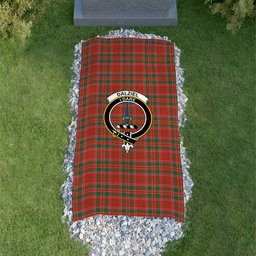 ScotsTee Shop Scottish Dalziel Ancient Clan Crest Tartan Grave Blanket For Cemetery Waterproof Custom Memorial