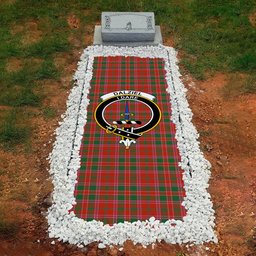 ScotsTee Shop Scottish Dalziel Ancient Clan Crest Tartan Grave Blanket For Cemetery Waterproof Custom Memorial