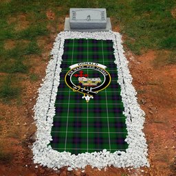ScotsTee Shop Scottish Donald of The Isles Clan Crest Tartan Grave Blanket For Cemetery Waterproof Custom Memorial