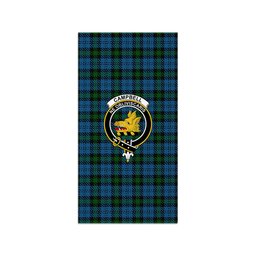 ScotsTee Shop Scottish Campbell of Glenlyon Clan Crest Tartan Grave Blanket For Cemetery Waterproof Custom Memorial