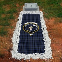 ScotsTee Shop Scottish Clark (Clergy) Modern Clan Clan Crest Tartan Grave Blanket For Cemetery Waterproof Custom Memorial