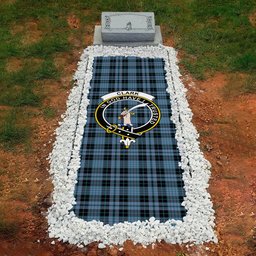 ScotsTee Shop Scottish Clark (Clergy) Ancient Clan Clan Crest Tartan Grave Blanket For Cemetery Waterproof Custom Memorial