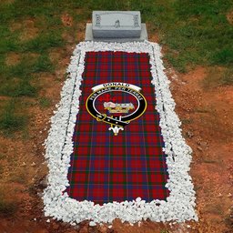 ScotsTee Shop Scottish Donald of Glenaladale Clan Crest Tartan Grave Blanket For Cemetery Waterproof Custom Memorial