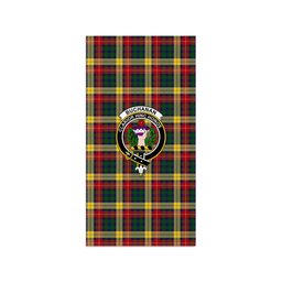 ScotsTee Shop Scottish Buchanan Clan Crest Tartan Grave Blanket For Cemetery Waterproof Custom Memorial