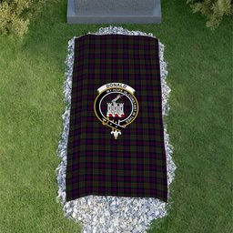 ScotsTee Shop Scottish Donald of Clan Ranald Clan Crest Tartan Grave Blanket For Cemetery Waterproof Custom Memorial