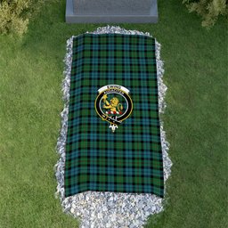 ScotsTee Shop Scottish Ewing Ancient Clan Crest Tartan Grave Blanket For Cemetery Waterproof Custom Memorial