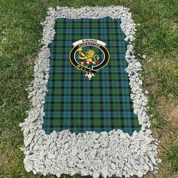 ScotsTee Shop Scottish Ewing Ancient Clan Crest Tartan Grave Blanket For Cemetery Waterproof Custom Memorial