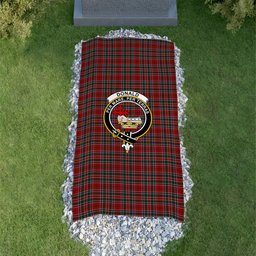ScotsTee Shop Scottish Donald of Lochmaddy Clan Crest Tartan Grave Blanket For Cemetery Waterproof Custom Memorial