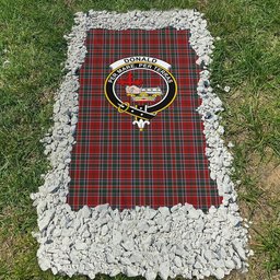 ScotsTee Shop Scottish Donald of Lochmaddy Clan Crest Tartan Grave Blanket For Cemetery Waterproof Custom Memorial