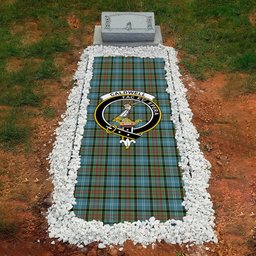 ScotsTee Shop Scottish Caldwell Clan Crest Tartan Grave Blanket For Cemetery Waterproof Custom Memorial