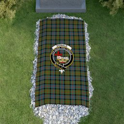 ScotsTee Shop Scottish Donald Ancient Clan Crest Tartan Grave Blanket For Cemetery Waterproof Custom Memorial