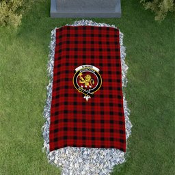 ScotsTee Shop Scottish Ewing Clan Crest Tartan Grave Blanket For Cemetery Waterproof Custom Memorial