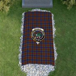 ScotsTee Shop Scottish MacBeth Clan Crest Tartan Grave Blanket For Cemetery Waterproof Custom Memorial