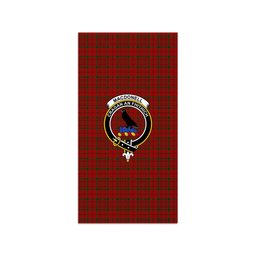 ScotsTee Shop Scottish MacDonell of Keppach Clan Crest Tartan Grave Blanket For Cemetery Waterproof Custom Memorial