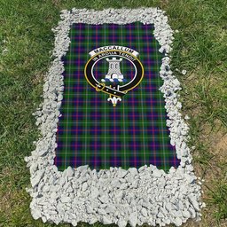 ScotsTee Shop Scottish MacCallum #2 Clan Crest Tartan Grave Blanket For Cemetery Waterproof Custom Memorial