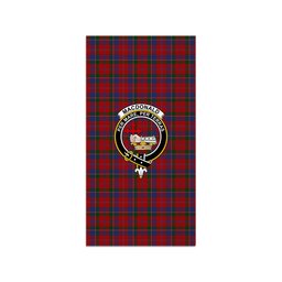 ScotsTee Shop Scottish MacDonald of Glenaladale Clan Crest Tartan Grave Blanket For Cemetery Waterproof Custom Memorial