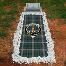 ScotsTee Shop Scottish MacDouall Clan Crest Tartan Grave Blanket For Cemetery Waterproof Custom Memorial