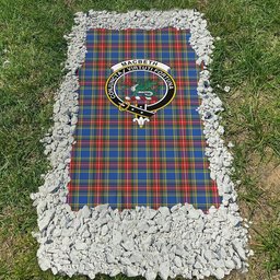 ScotsTee Shop Scottish MacBeth Modern SC Clan Crest Tartan Grave Blanket For Cemetery Waterproof Custom Memorial