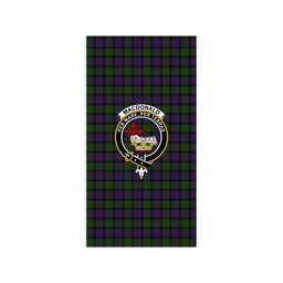 ScotsTee Shop Scottish MacDonald Clan Crest Tartan Grave Blanket For Cemetery Waterproof Custom Memorial