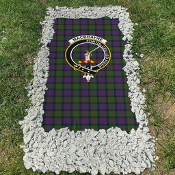 ScotsTee Shop Scottish MacBrayne Clan Crest Tartan Grave Blanket For Cemetery Waterproof Custom Memorial