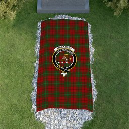ScotsTee Shop Scottish MacAuley Clan Crest Tartan Grave Blanket For Cemetery Waterproof Custom Memorial