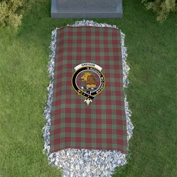 ScotsTee Shop Scottish Gregor Hunting Ancient Clan Crest Tartan Grave Blanket For Cemetery Waterproof Custom Memorial