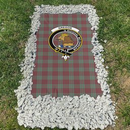ScotsTee Shop Scottish Gregor Hunting Ancient Clan Crest Tartan Grave Blanket For Cemetery Waterproof Custom Memorial