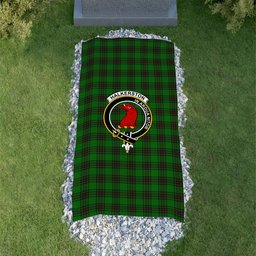 ScotsTee Shop Scottish Halkerston Clan Crest Tartan Grave Blanket For Cemetery Waterproof Custom Memorial