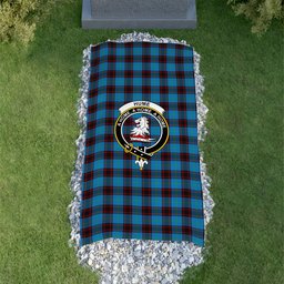 ScotsTee Shop Scottish Hume Ancient Clan Crest Tartan Grave Blanket For Cemetery Waterproof Custom Memorial