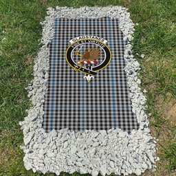 ScotsTee Shop Scottish Gladstanes Clan Crest Tartan Grave Blanket For Cemetery Waterproof Custom Memorial