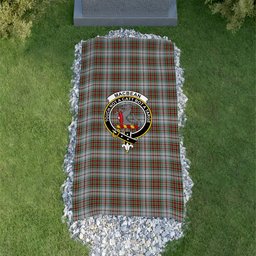 ScotsTee Shop Scottish MacBean Dress Clan Crest Tartan Grave Blanket For Cemetery Waterproof Custom Memorial