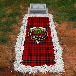ScotsTee Shop Scottish Hog Clan Crest Tartan Grave Blanket For Cemetery Waterproof Custom Memorial
