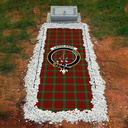 ScotsTee Shop Scottish Langlands Clan Crest Tartan Grave Blanket For Cemetery Waterproof Custom Memorial