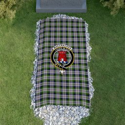 ScotsTee Shop Scottish MacCracken Dress Clan Crest Tartan Grave Blanket For Cemetery Waterproof Custom Memorial