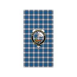 ScotsTee Shop Scottish Hutton SC Clan Crest Tartan Grave Blanket For Cemetery Waterproof Custom Memorial