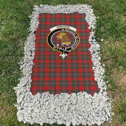 ScotsTee Shop Scottish Gregor Modern Clan Clan Crest Tartan Grave Blanket For Cemetery Waterproof Custom Memorial