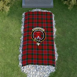 ScotsTee Shop Scottish MacCracken Clan Crest Tartan Grave Blanket For Cemetery Waterproof Custom Memorial
