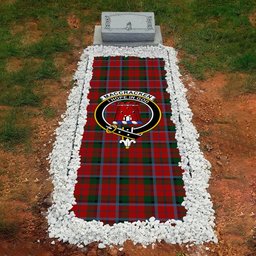 ScotsTee Shop Scottish MacCracken Clan Crest Tartan Grave Blanket For Cemetery Waterproof Custom Memorial