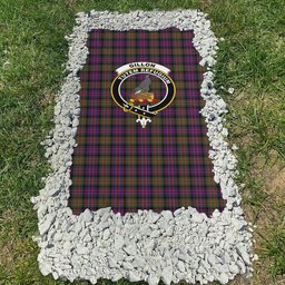 ScotsTee Shop Scottish Gillon Clan Crest Tartan Grave Blanket For Cemetery Waterproof Custom Memorial