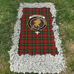 ScotsTee Shop Scottish Fullerton Clan Crest Tartan Grave Blanket For Cemetery Waterproof Custom Memorial