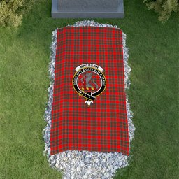 ScotsTee Shop Scottish MacBean Modern Clan Crest Tartan Grave Blanket For Cemetery Waterproof Custom Memorial