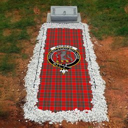ScotsTee Shop Scottish MacBean Modern Clan Crest Tartan Grave Blanket For Cemetery Waterproof Custom Memorial