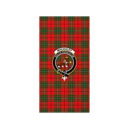 ScotsTee Shop Scottish MacAuley Modern Clan Crest Tartan Grave Blanket For Cemetery Waterproof Custom Memorial
