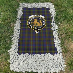 ScotsTee Shop Scottish Gillies 1 Clan Crest Tartan Grave Blanket For Cemetery Waterproof Custom Memorial