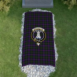 ScotsTee Shop Scottish MacCallum of Berwick Clan Crest Tartan Grave Blanket For Cemetery Waterproof Custom Memorial