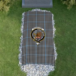 ScotsTee Shop Scottish Gladstone Clan Crest Tartan Grave Blanket For Cemetery Waterproof Custom Memorial