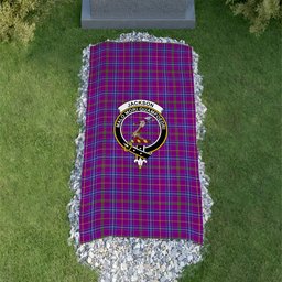 ScotsTee Shop Scottish Jackson Clan Crest Tartan Grave Blanket For Cemetery Waterproof Custom Memorial