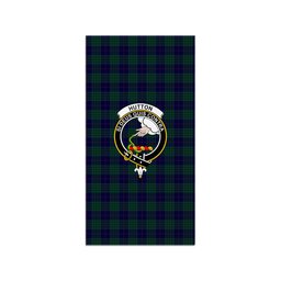 ScotsTee Shop Scottish Hutton Clan Crest Tartan Grave Blanket For Cemetery Waterproof Custom Memorial