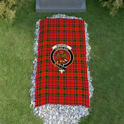 ScotsTee Shop Scottish Monroe Modern Clan Crest Tartan Grave Blanket For Cemetery Waterproof Custom Memorial