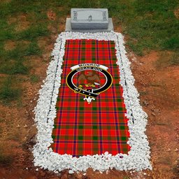 ScotsTee Shop Scottish Monroe Modern Clan Crest Tartan Grave Blanket For Cemetery Waterproof Custom Memorial